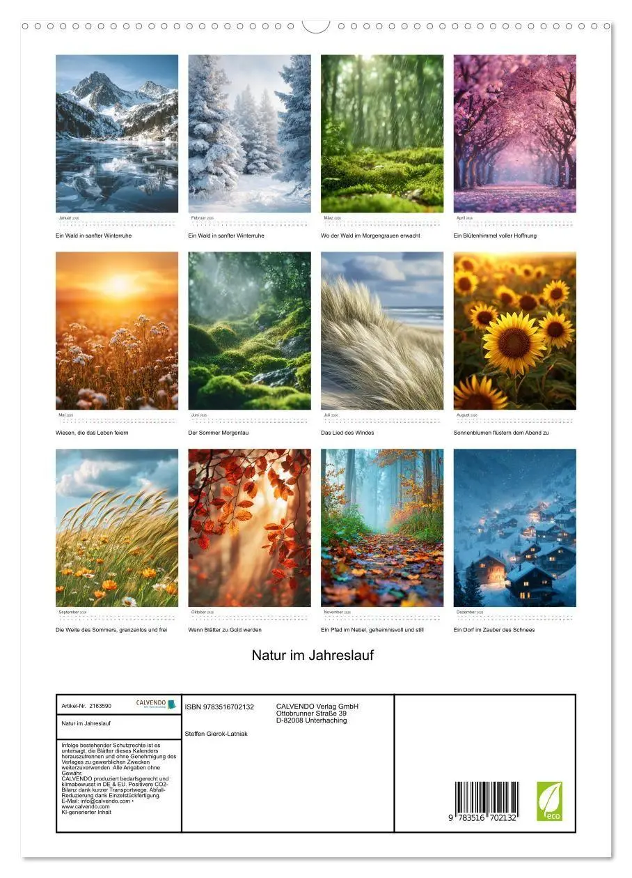 Bild: 9783516702132 | Natur im Jahreslauf (hochwertiger Premium Wandkalender 2026 DIN A2...