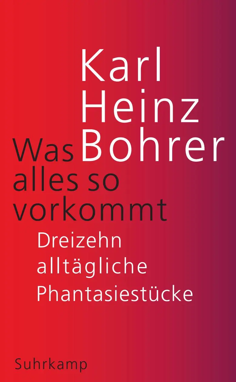 Cover: 9783518472132 | Was alles so vorkommt | Dreizehn alltägliche Phantasiestücke | Bohrer