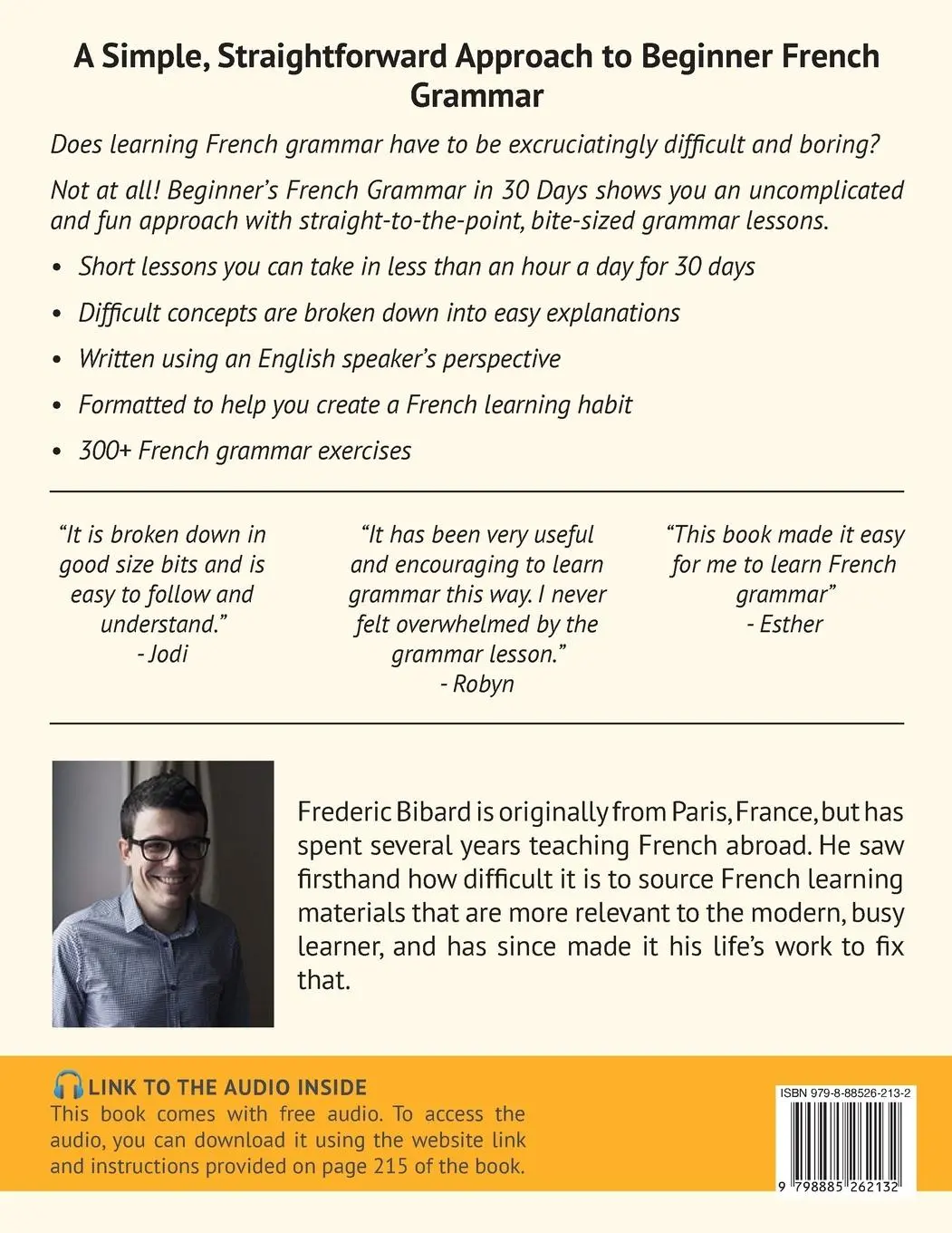 Rückseite: 9798885262132 | French Grammar for Beginners Textbook + Workbook Included | Buch