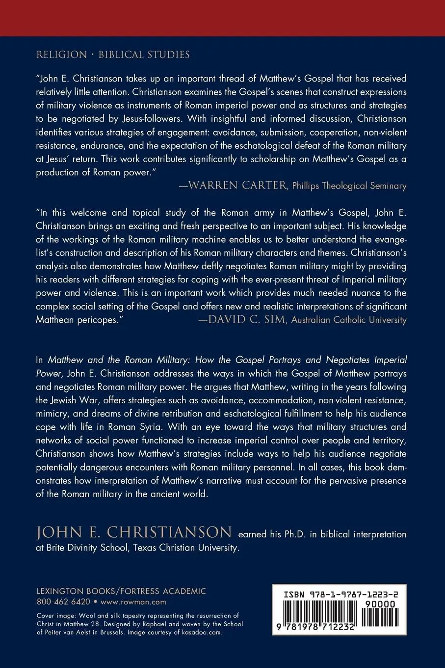 Rückseite: 9781978712232 | Matthew and the Roman Military | John E. Christianson | Taschenbuch