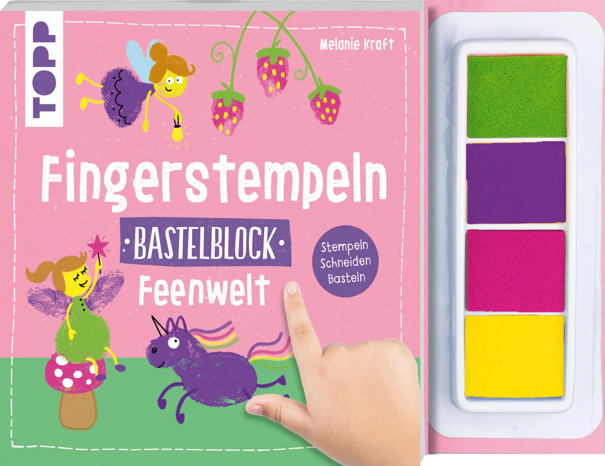 Cover: 9783735892232 | Fingerstempeln. Bastelblock Feenwelt | Melanie Kraft | Taschenbuch