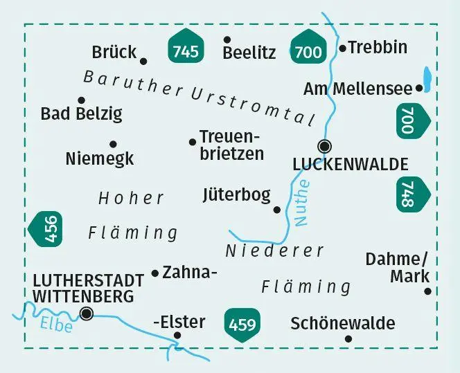 Bild: 9783991212232 | KOMPASS Wanderkarte 747 Fläming 1:50.000 | KOMPASS-Karten GmbH | 2021
