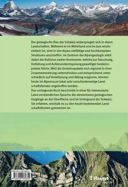 Rückseite: 9783258082332 | Landschaften und Geologie der Schweiz | O. Adrian Pfiffner | Buch