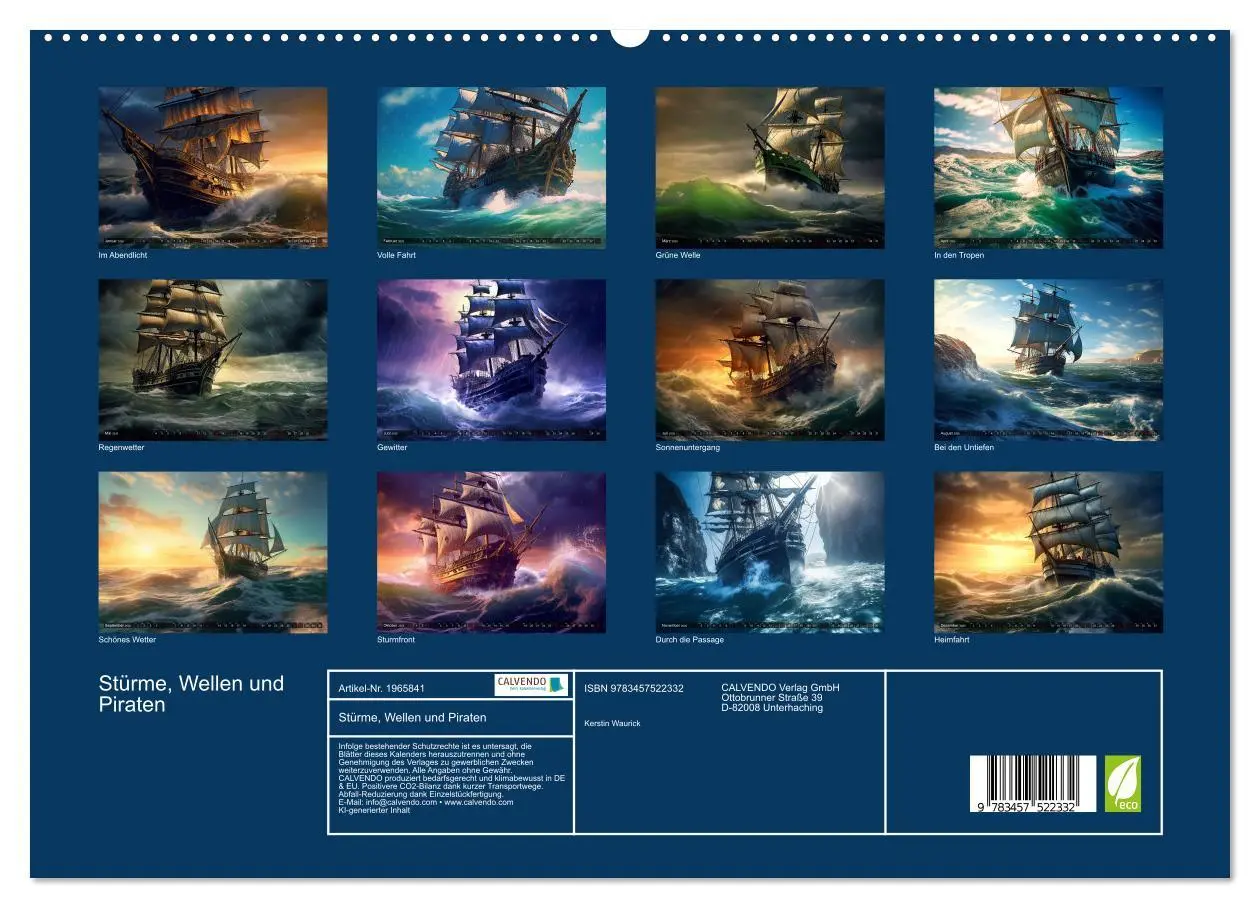 Bild: 9783457522332 | Stürme, Wellen und Piraten (hochwertiger Premium Wandkalender 2026...