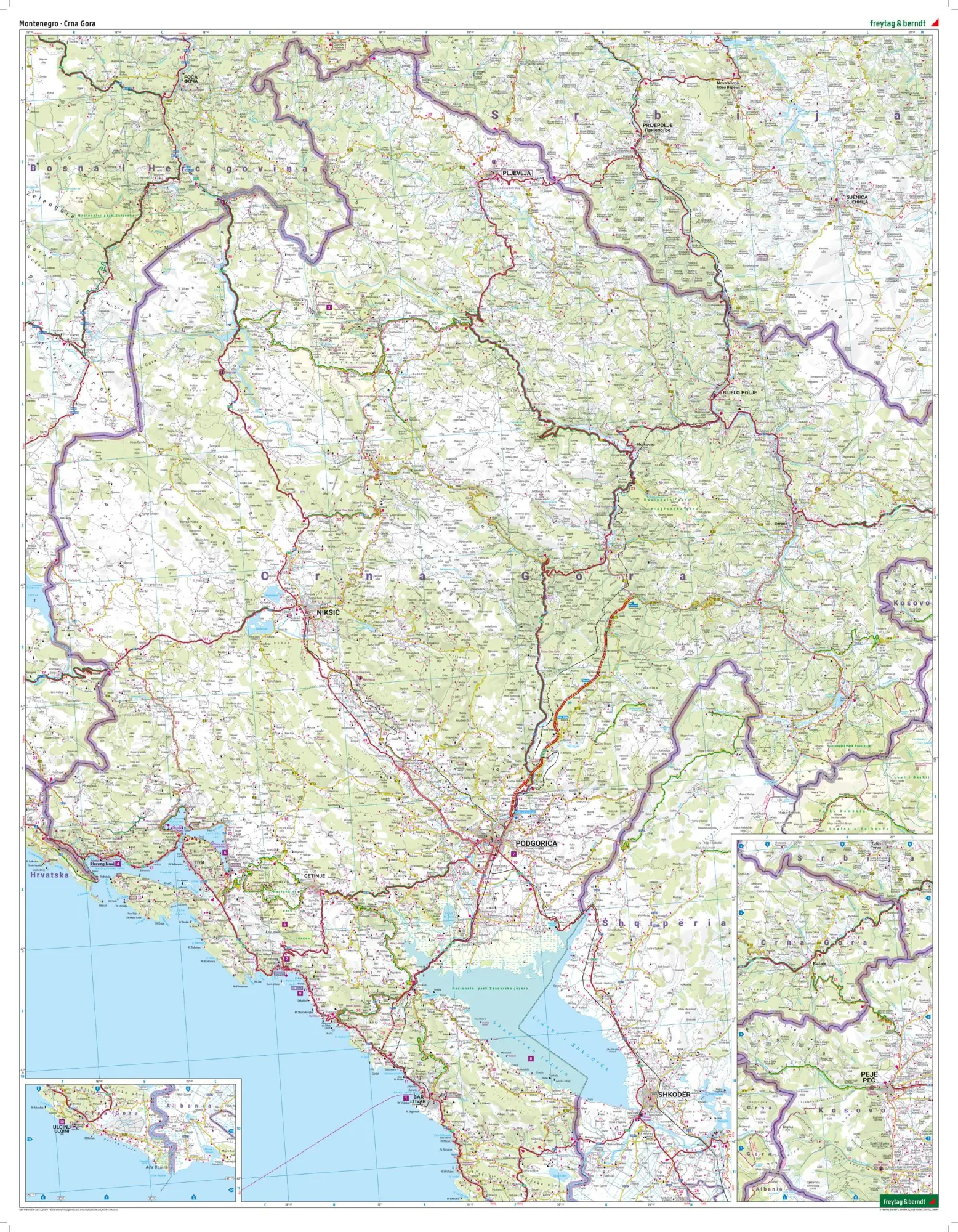 Bild: 9783707922332 | Montenegro, Straßen- und Freizeitkarte 1:150.000, freytag &amp; berndt