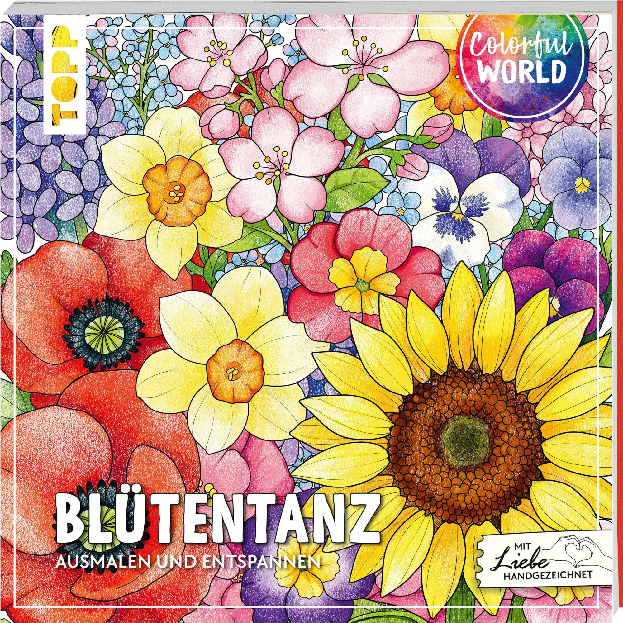 Cover: 9783735882332 | Colorful World - Blütentanz | Ausmalen &amp; entspannen | Taschenbuch