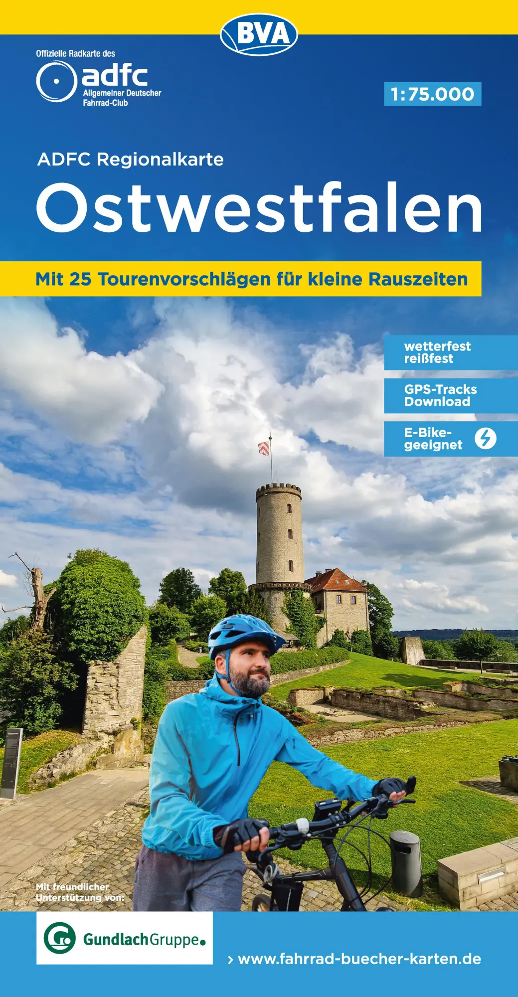 Cover: 9783969902332 | ADFC-Regionalkarte Ostwestfalen, 1:75.000, mit...