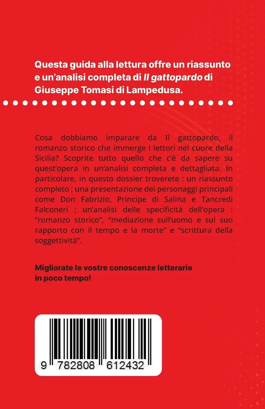 Rückseite: 9782808612432 | Il gattopardo di Giuseppe Tomasi di Lampedusa (Analisi del libro)
