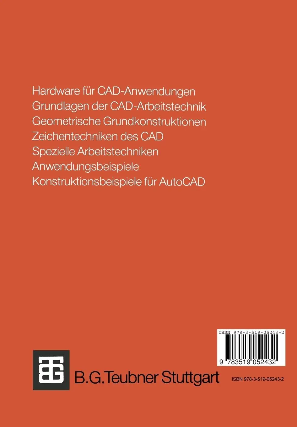 Rückseite: 9783519052432 | CAD für Bauingenieure | Martin Trautwein | Taschenbuch | viii | 1990