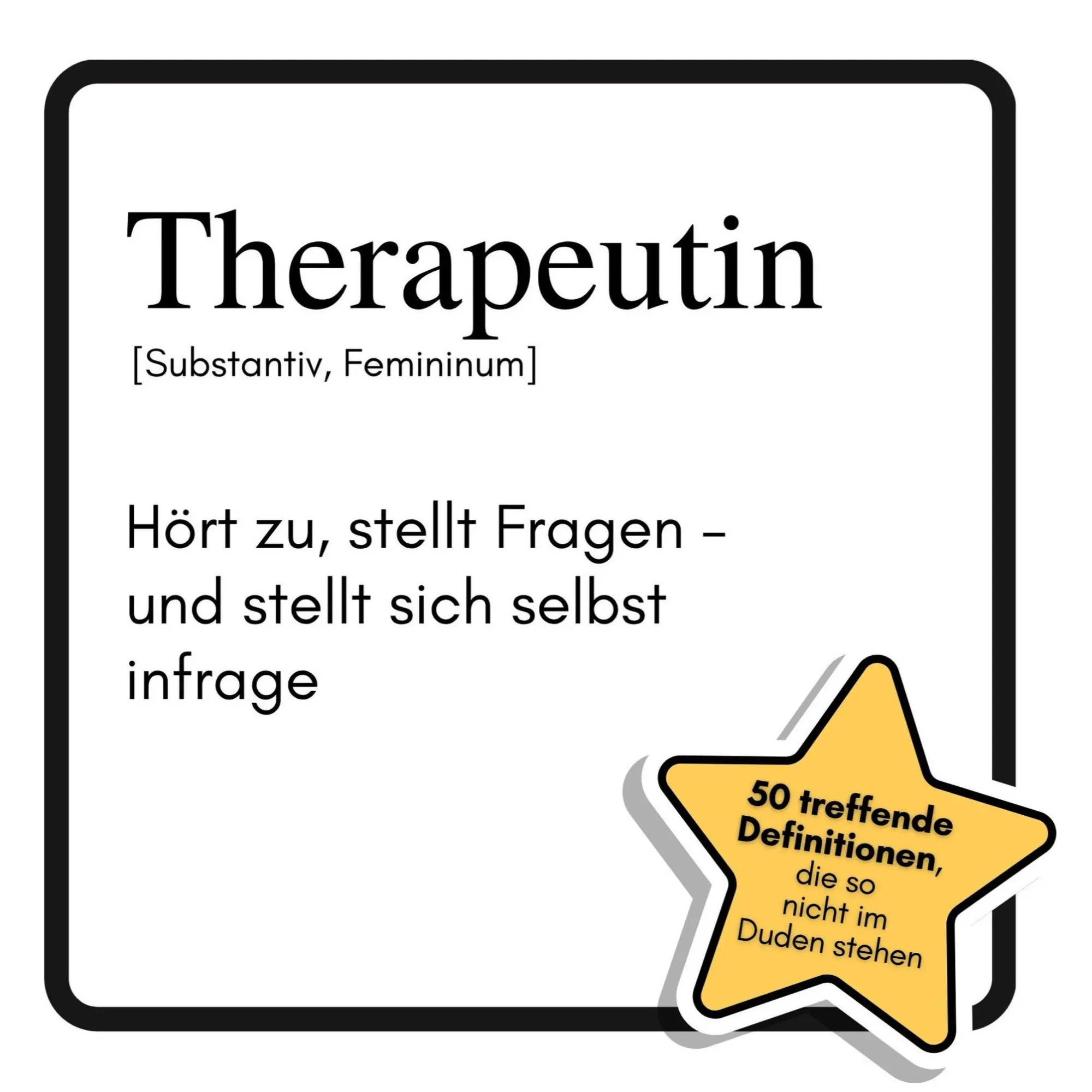Cover: 9783759182432 | Therapeutin | Hört zu, stellt Fragen - und stellt sich selbst infrage