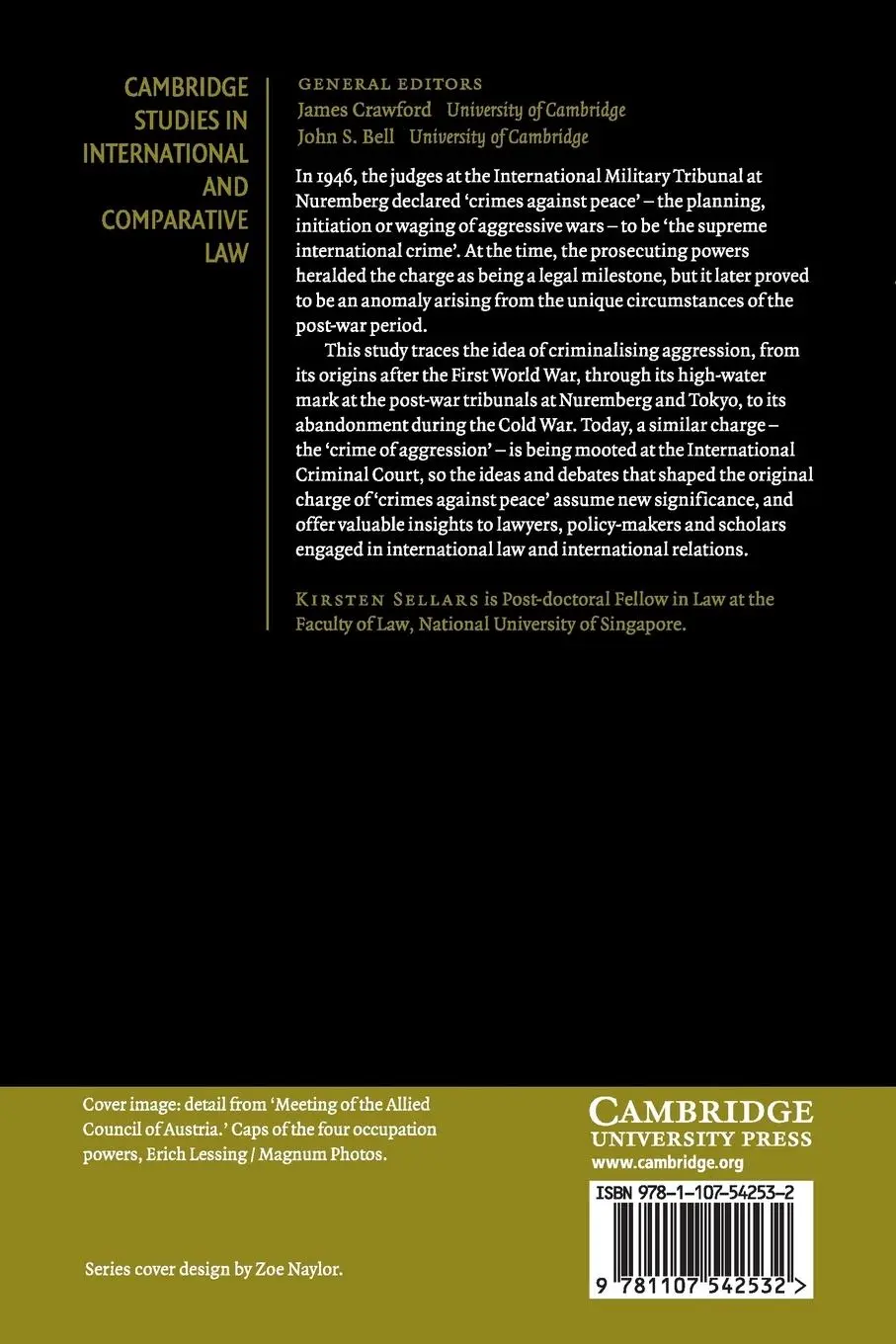 Rückseite: 9781107542532 | 'Crimes against Peace' and International Law | Kirsten Sellars | Buch