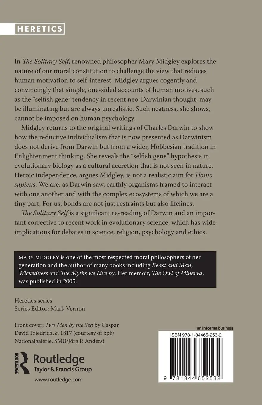 Rückseite: 9781844652532 | The Solitary Self | Darwin and the Selfish Gene | Mary Midgley | Buch