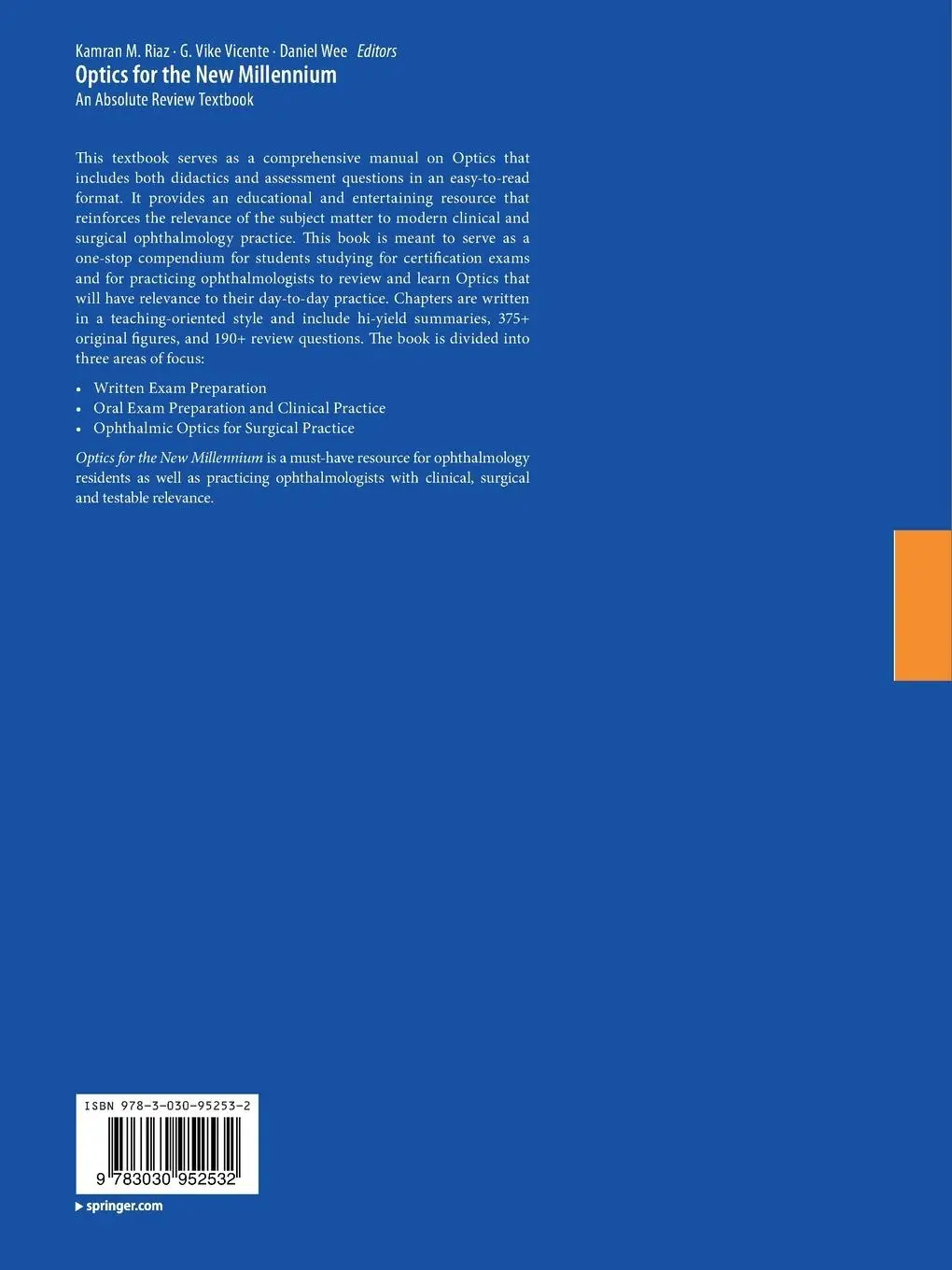 Rückseite: 9783030952532 | Optics for the New Millennium | An Absolute Review Textbook | Buch