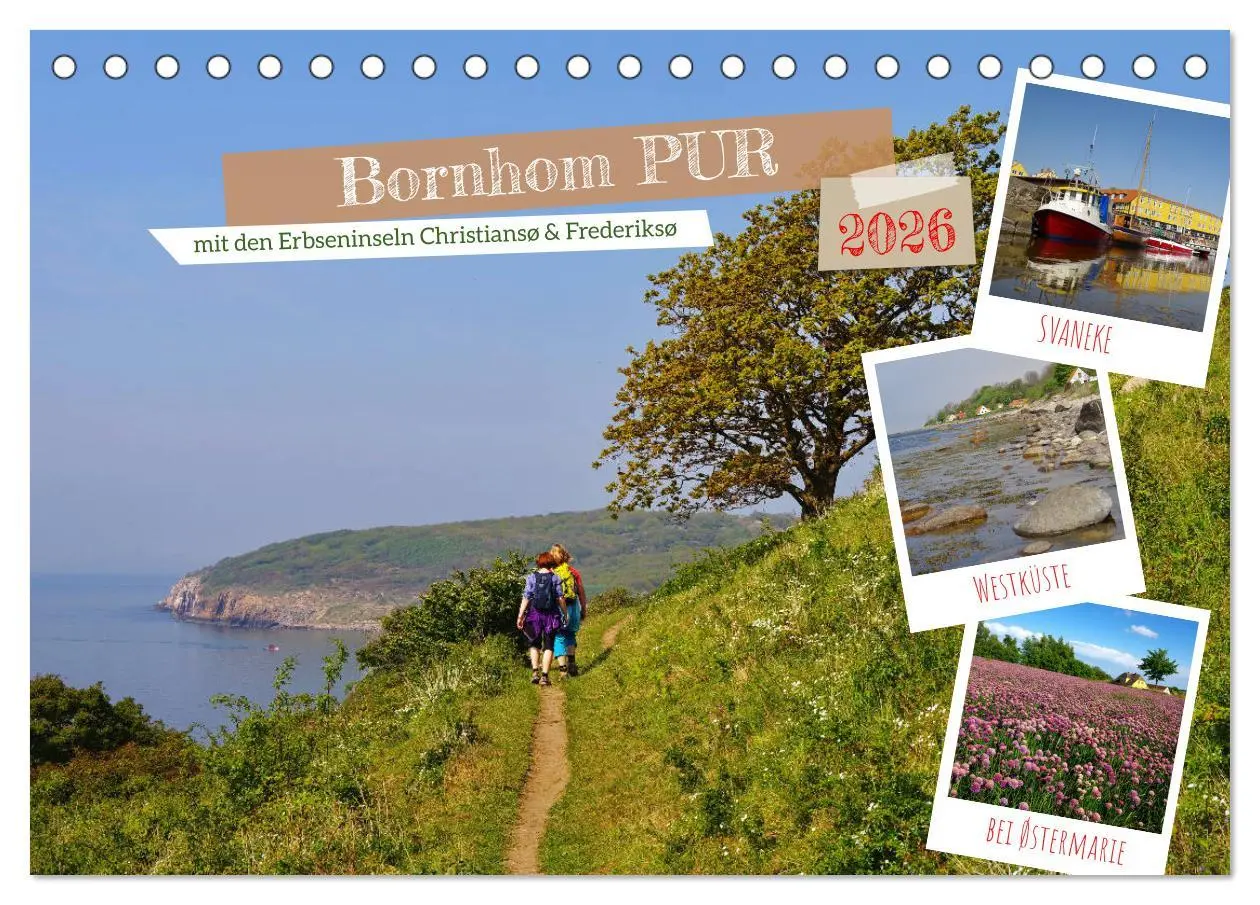 Cover: 9783516212532 | Bornholm Pur (Tischkalender 2026 DIN A5 quer), CALVENDO Monatskalender