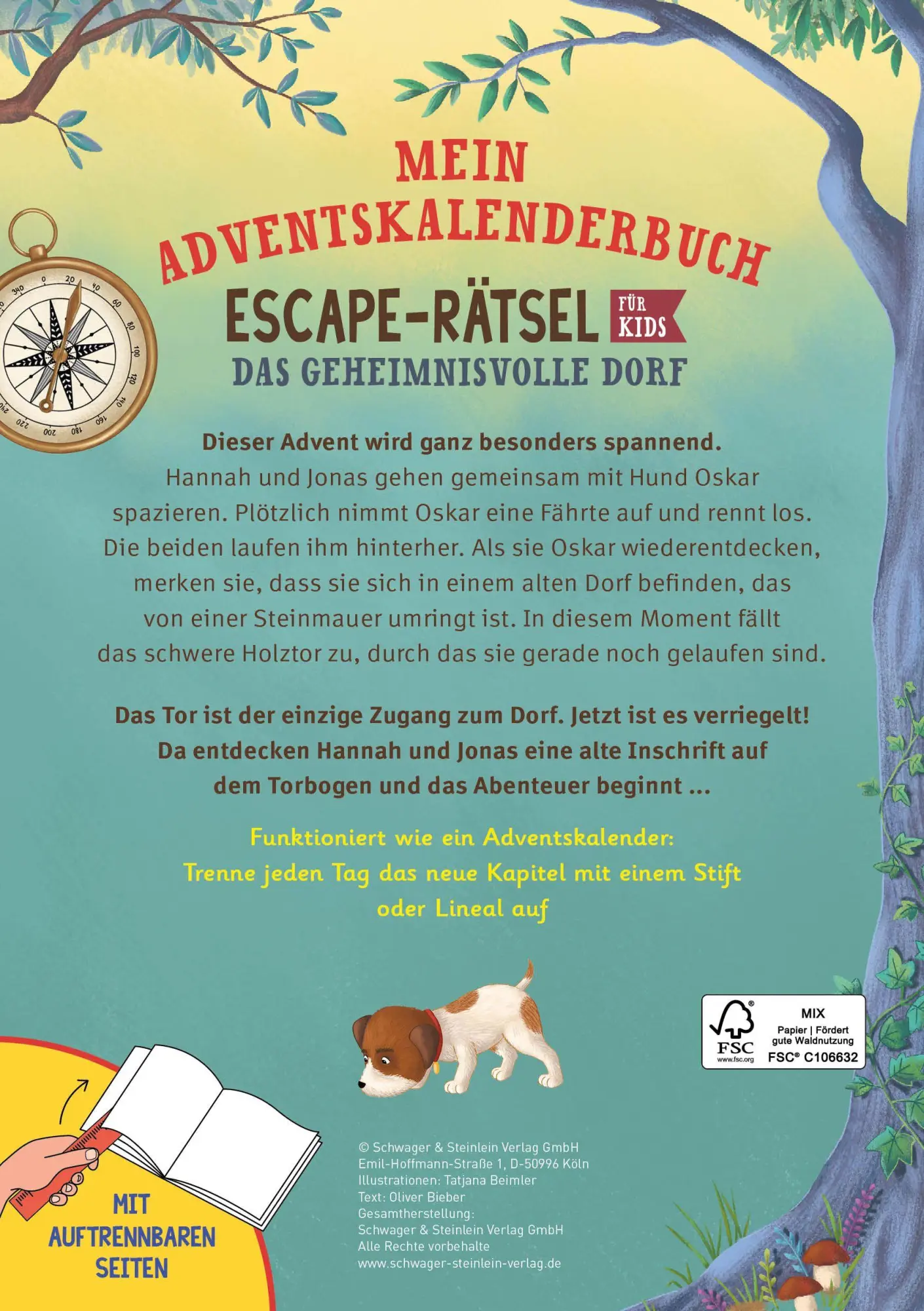 Rückseite: 9783849952532 | Mein Adventkalenderbuch Escape-Rätsel für Kids | Oliver Bieber | Buch