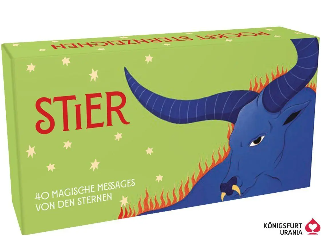 Cover: 4250375102632 | Sternzeichen Stier - 40 Karten in Magnetschachtel mit Metallicfolie...