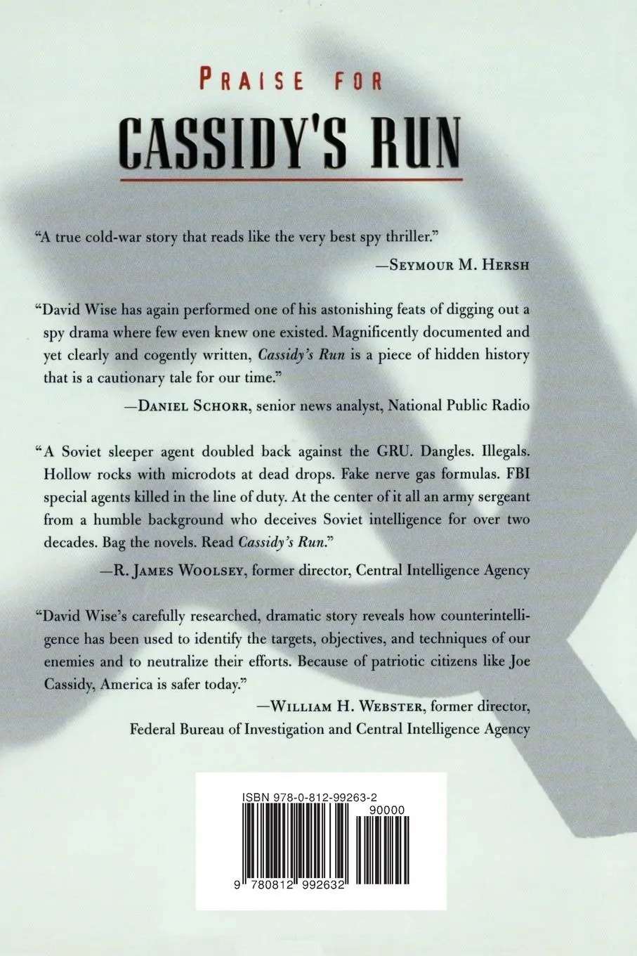 Rückseite: 9780812992632 | Cassidy's Run | The Secret Spy War Over Nerve Gas | David Wise | Buch