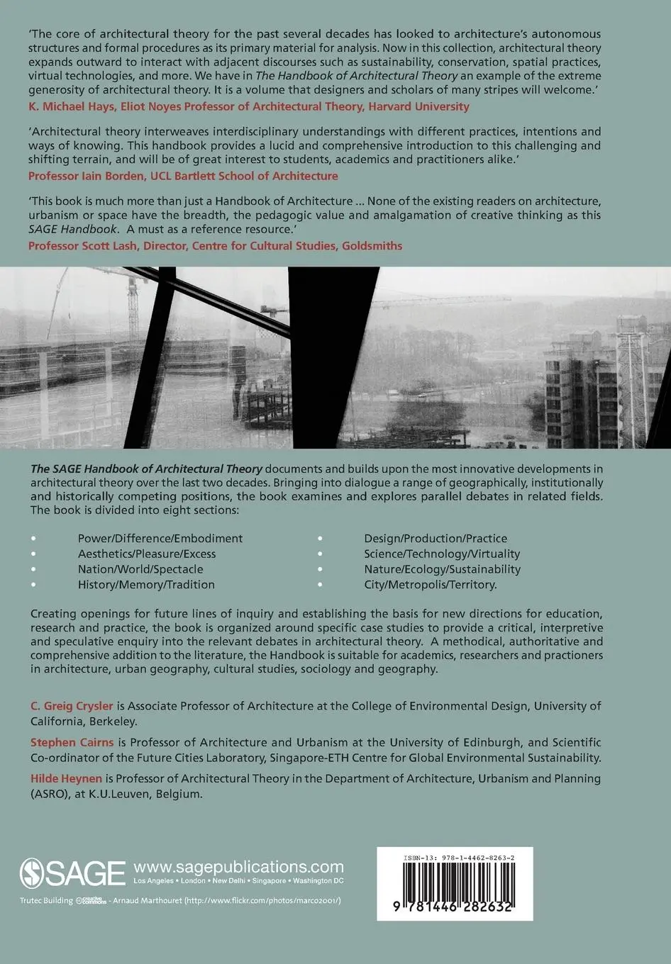 Rückseite: 9781446282632 | The SAGE Handbook of Architectural Theory | Greig Crysler (u. a.)