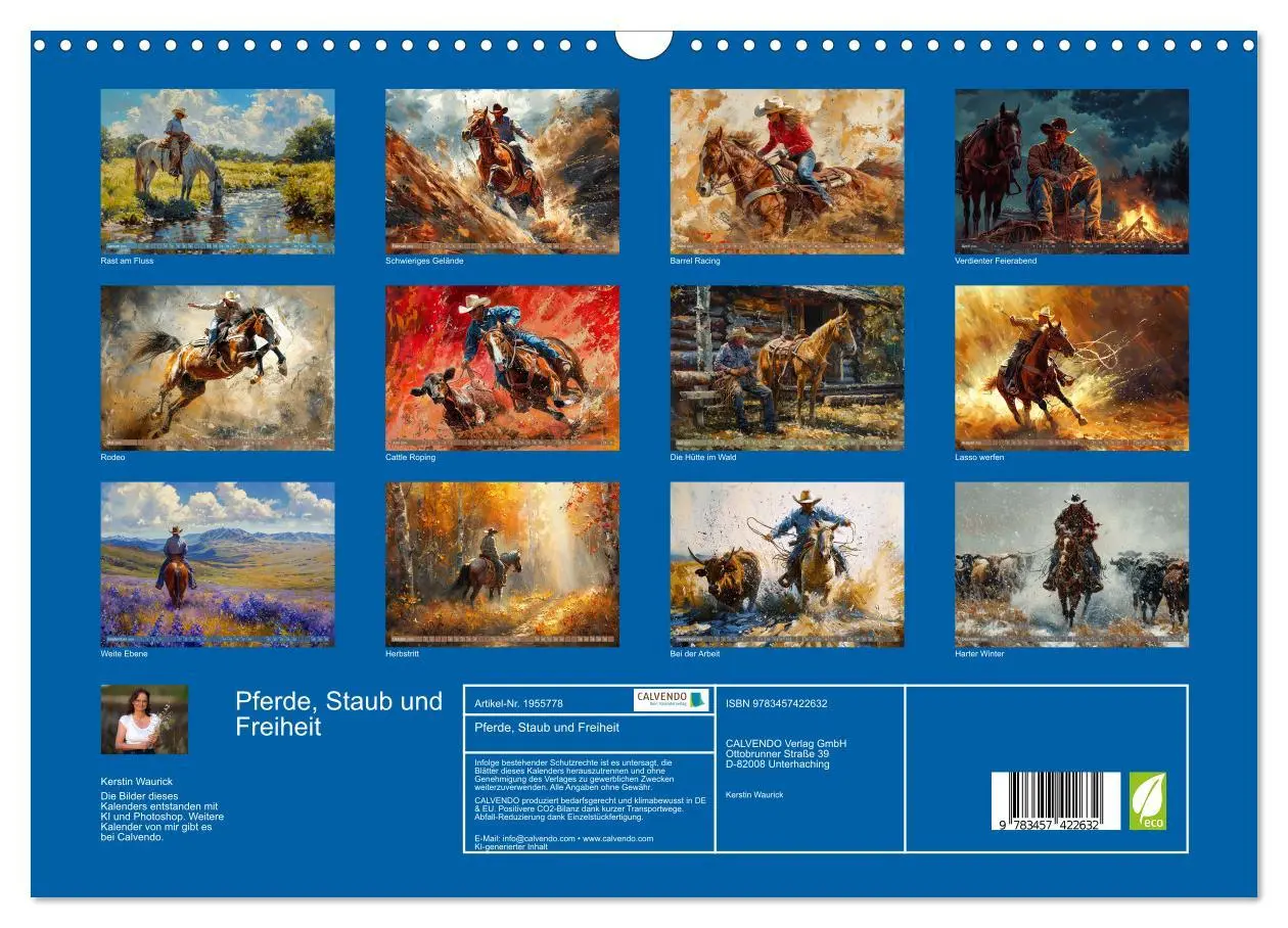 Bild: 9783457422632 | Pferde, Staub und Freiheit (Wandkalender 2026 DIN A3 quer),...
