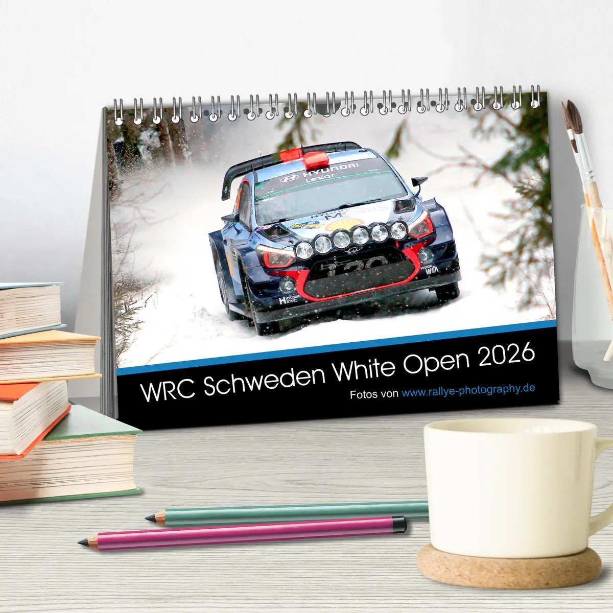 Bild: 9783457732632 | WRC Schweden White Open 2026 (Tischkalender 2026 DIN A5 quer),...
