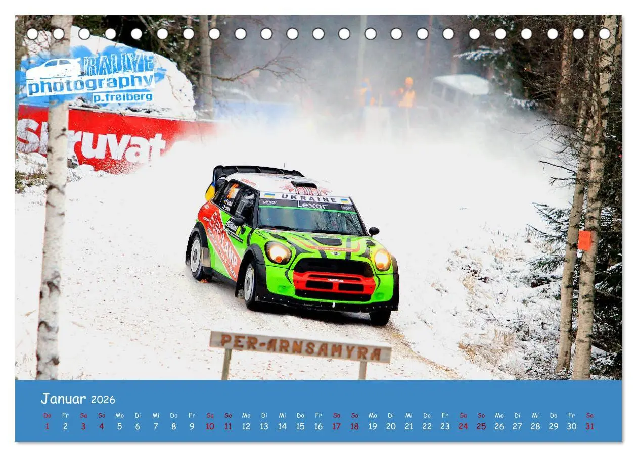 Bild: 9783457732632 | WRC Schweden White Open 2026 (Tischkalender 2026 DIN A5 quer),...