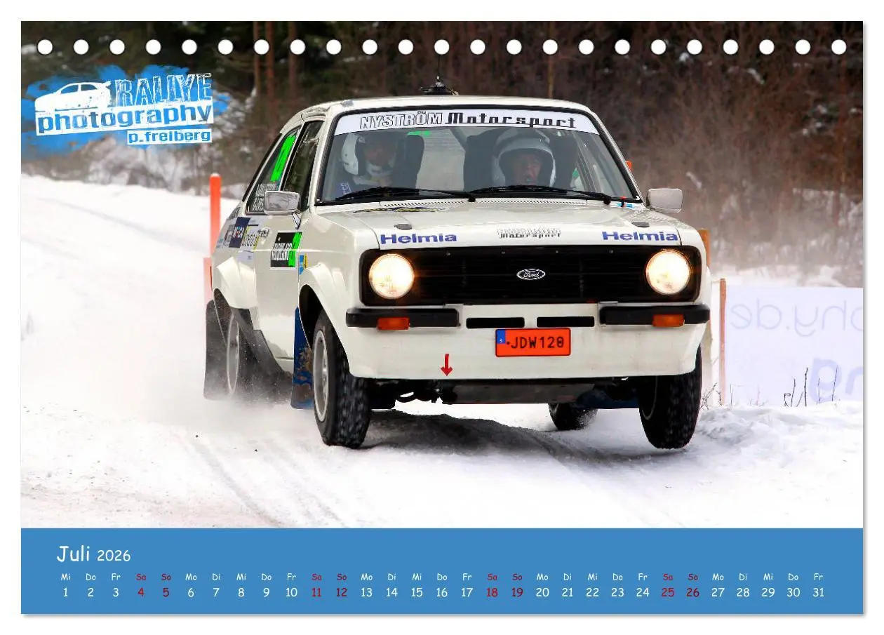 Bild: 9783457732632 | WRC Schweden White Open 2026 (Tischkalender 2026 DIN A5 quer),...