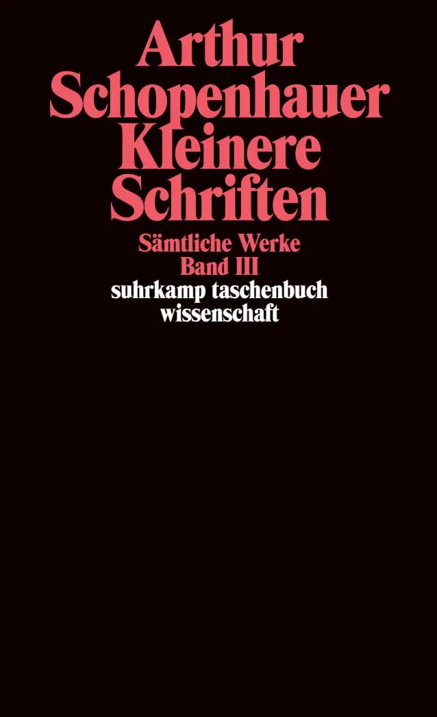 Cover: 9783518282632 | Kleinere Schriften | Sämtliche Werke in fünf Bänden, Band drei. | Buch