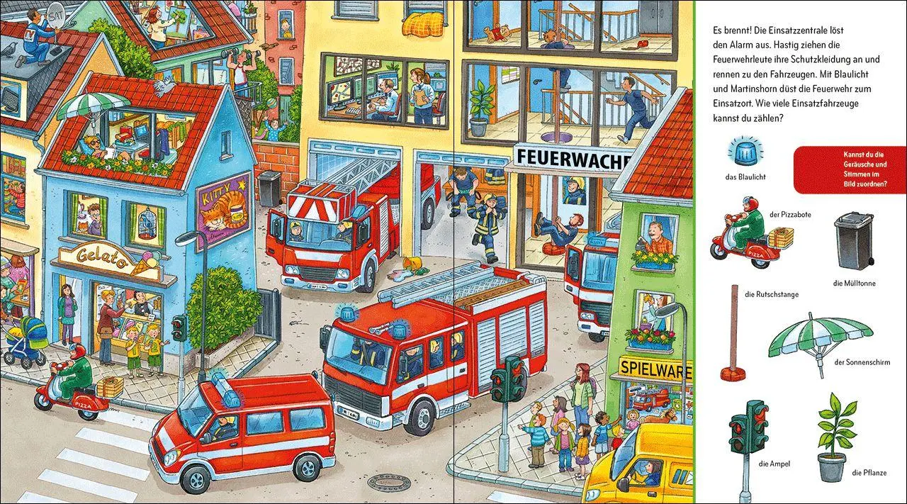 Bild: 9783743222632 | Suche und finde! Sound-Wimmelbuch - Feuerwehr | Joachim Krause | Buch
