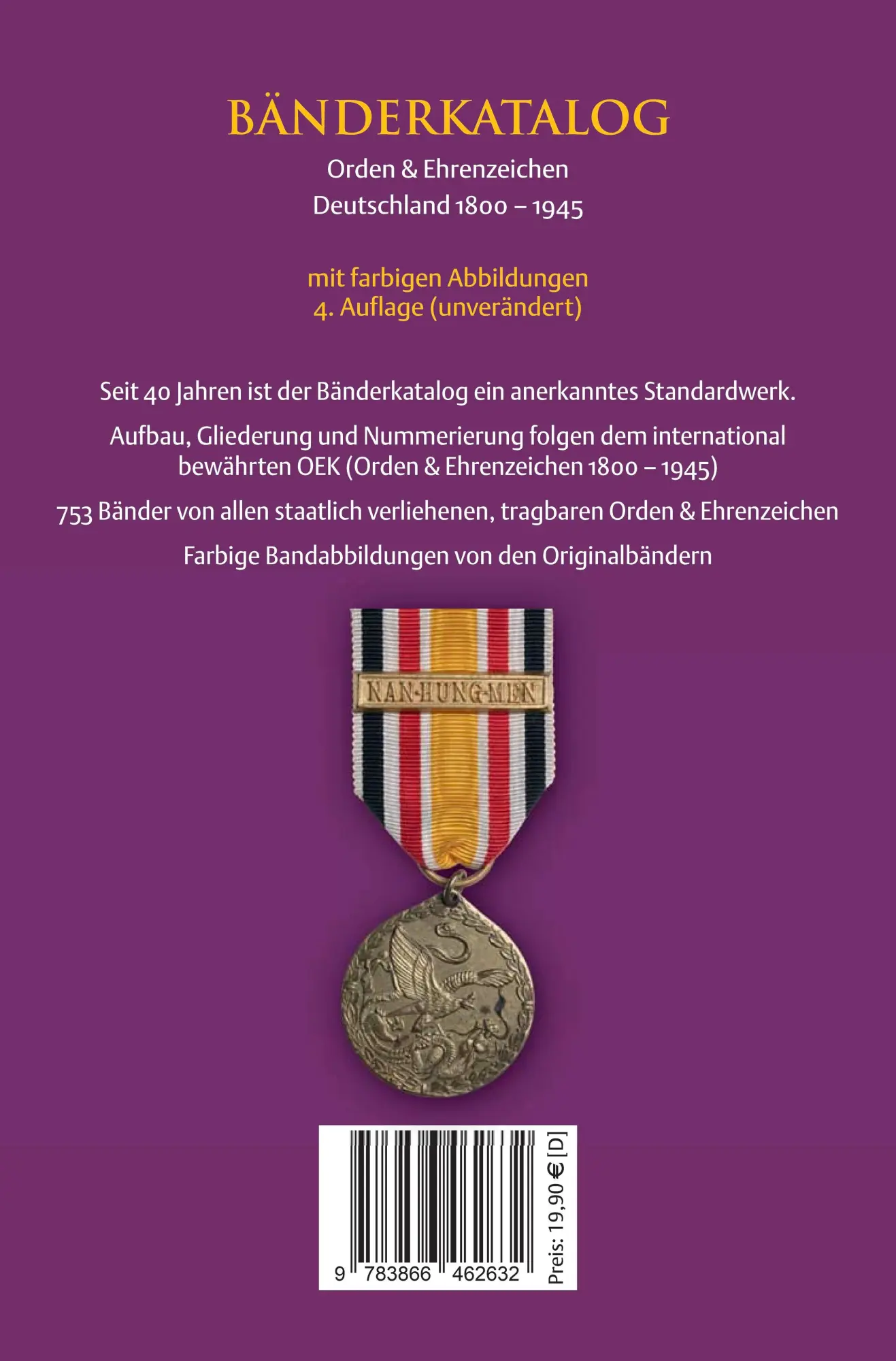 Rückseite: 9783866462632 | Bänderkatalog | Orden &amp; Ehrenzeichen Deutschland 1800-1945 | Nimmergut