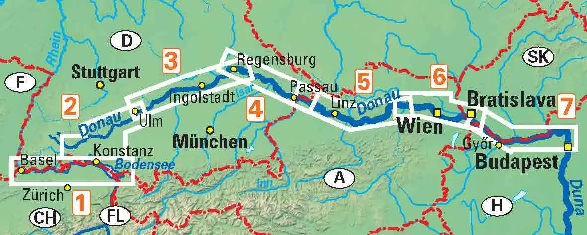 Bild: 9783943752632 | EuroVelo 6 (Basel - Budapest) 1: 100 000 | Taschenbuch | 14 S. | 2024