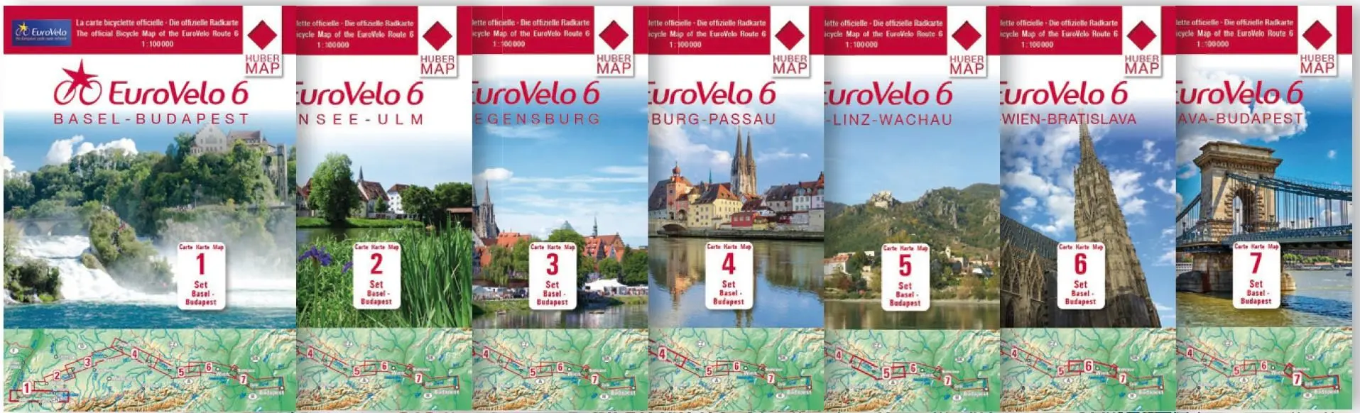 Bild: 9783943752632 | EuroVelo 6 (Basel - Budapest) 1: 100 000 | Taschenbuch | 14 S. | 2024