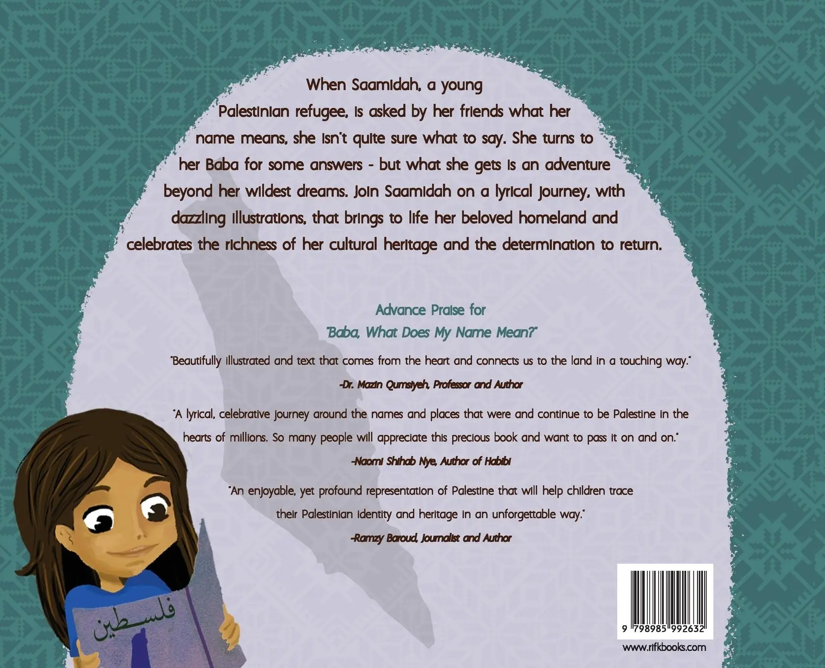 Rückseite: 9798985992632 | Baba, What Does My Name Mean? A Journey to Palestine | Rifk Ebeid