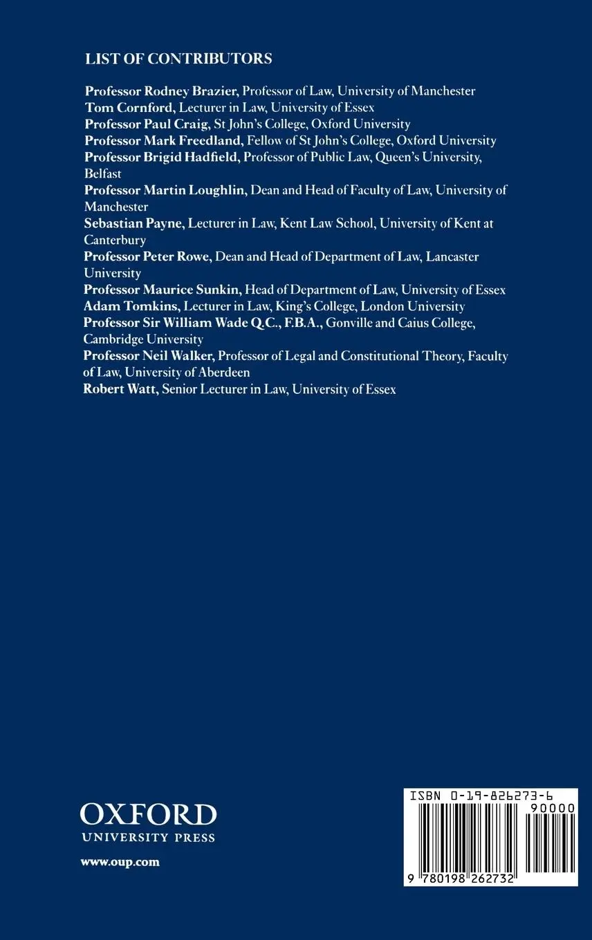 Rückseite: 9780198262732 | The Nature of the Crown - A Legal and Political Analysis | Buch | 1999