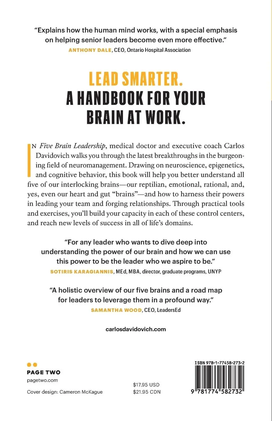 Rückseite: 9781774582732 | Five Brain Leadership | Carlos Davidovich (u. a.) | Taschenbuch | 2023