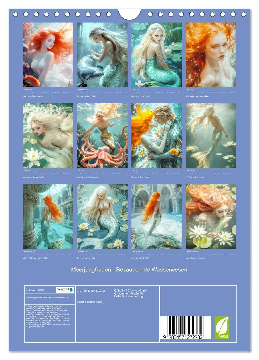 Bild: 9783457272732 | Meerjungfrauen - Bezaubernde Wasserwesen (Wandkalender 2026 DIN A4...