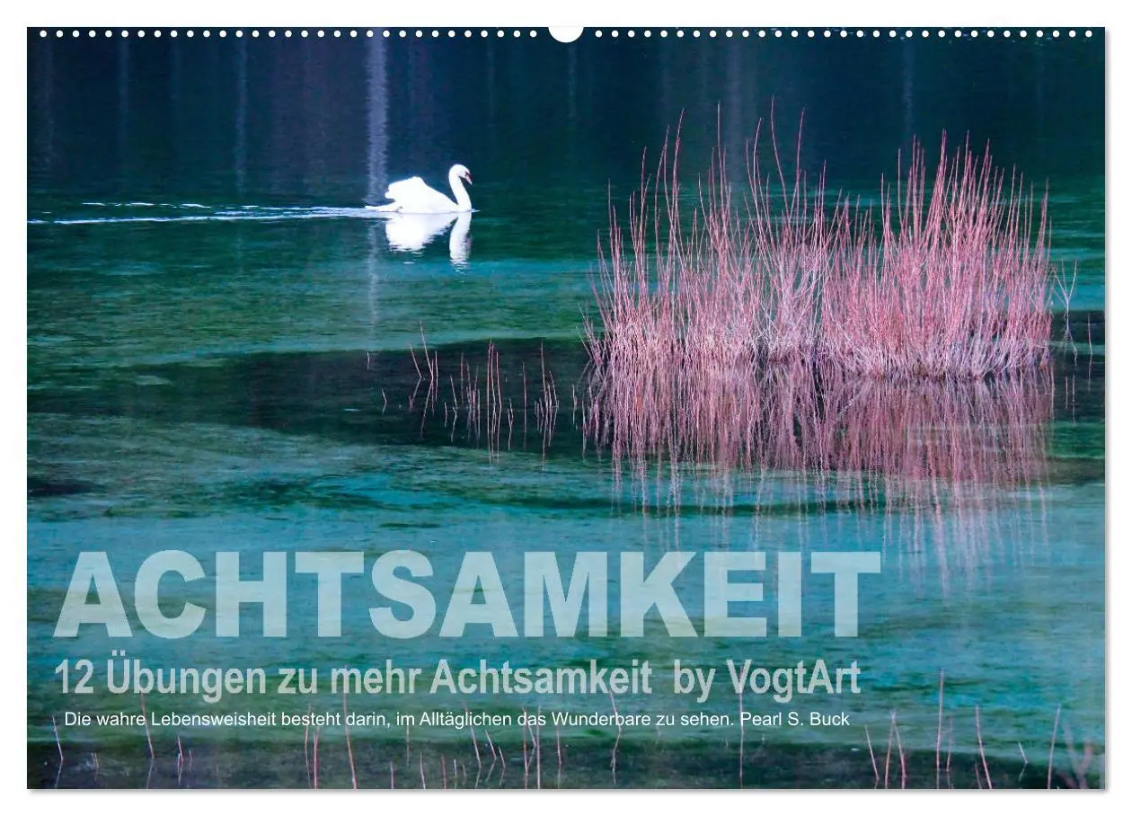 Cover: 9783457722732 | Achtsamkeit, 12 Übungen zu mehr Achtsamkeit. (Wandkalender 2026 DIN...
