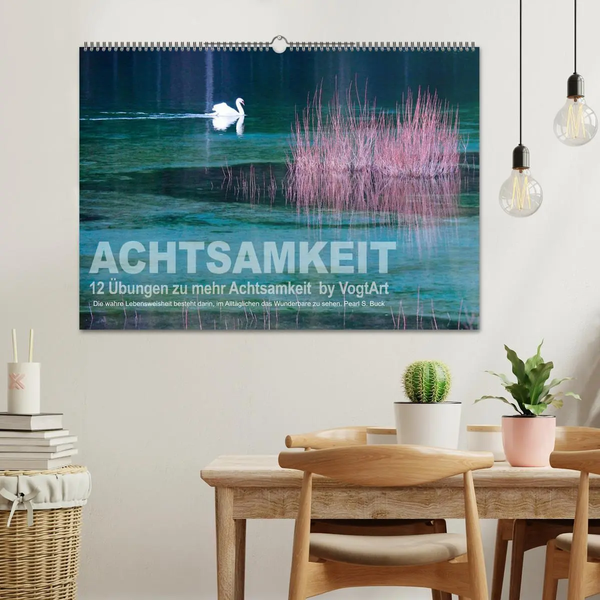 Bild: 9783457722732 | Achtsamkeit, 12 Übungen zu mehr Achtsamkeit. (Wandkalender 2026 DIN...