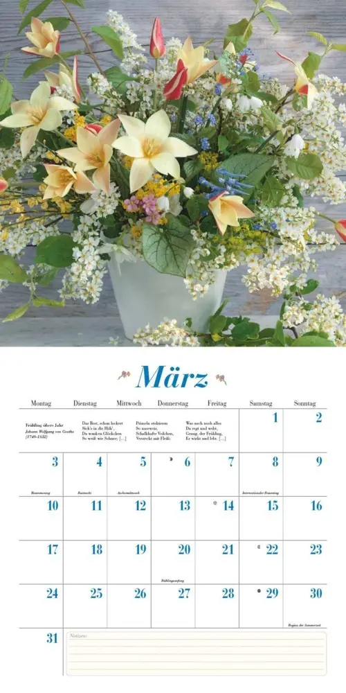 Bild: 4250809652832 | DUMONT - Blumenliebe 2025 Broschürenkalender, 30x30cm, Kalender mit...