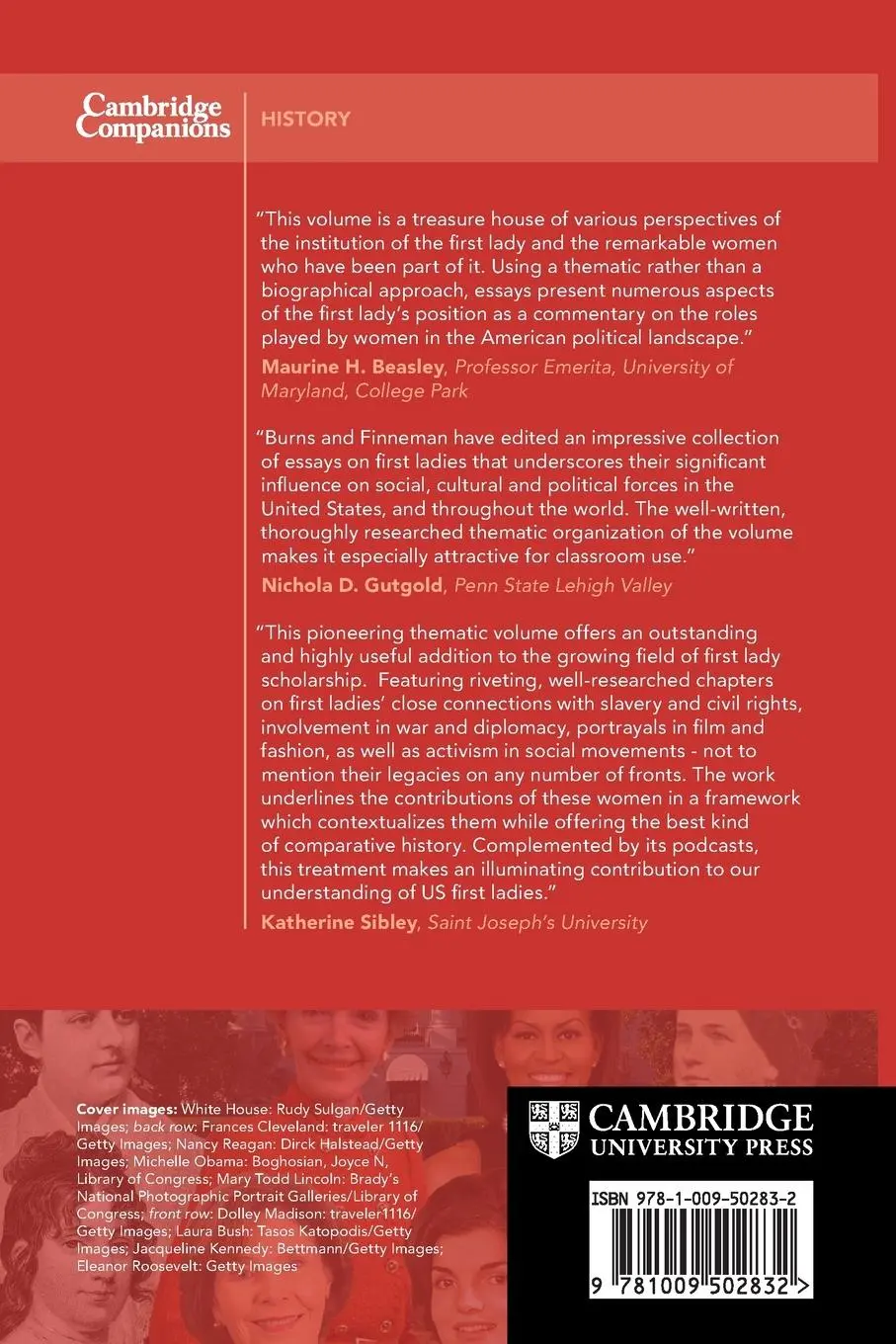Rückseite: 9781009502832 | The Cambridge Companion to US First Ladies | Lisa M. Burns (u. a.)