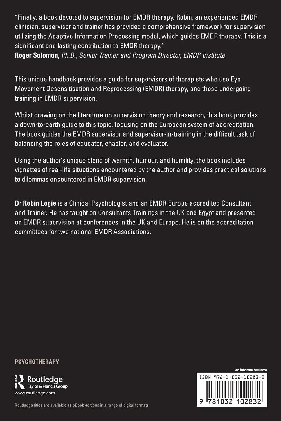 Rückseite: 9781032102832 | EMDR Supervision | A Handbook | Robin Logie | Taschenbuch | Englisch