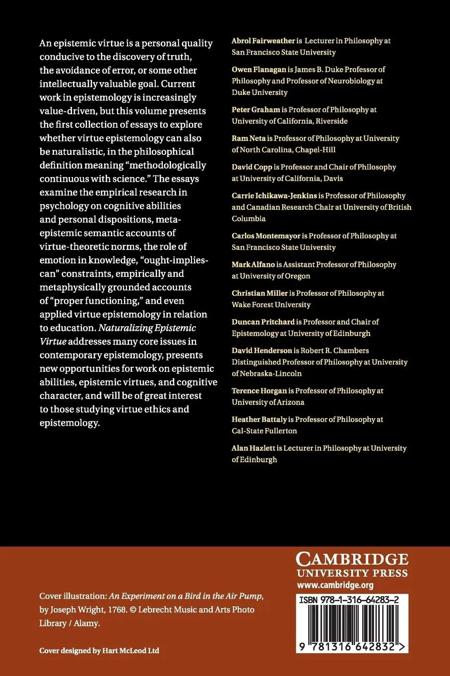 Rückseite: 9781316642832 | Naturalizing Epistemic Virtue | Abrol Fairweather (u. a.) | Buch