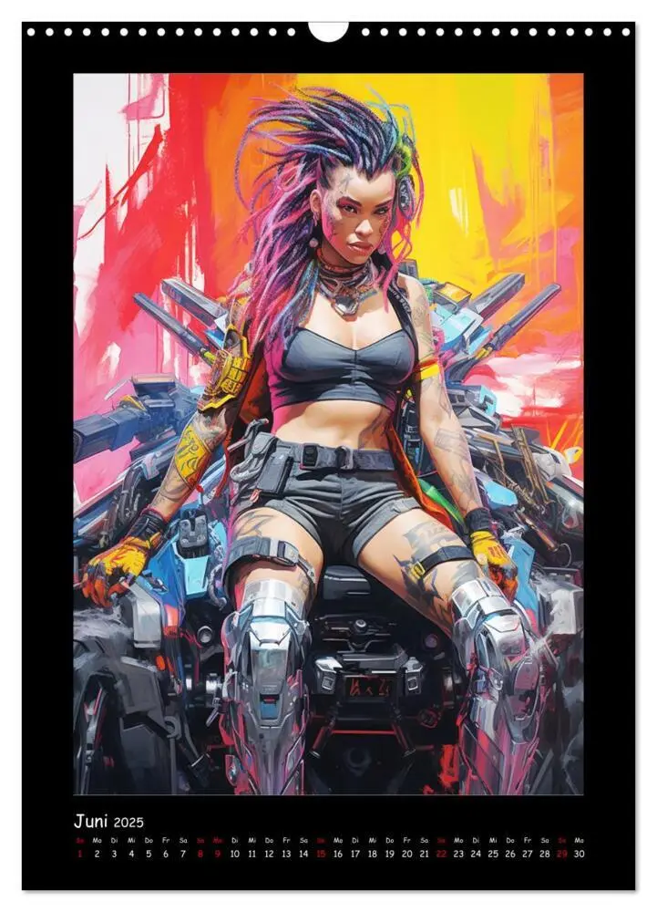 Bild: 9783435862832 | Cyberpunk. Futuristische Heldinnen (Wandkalender 2025 DIN A3 hoch),...