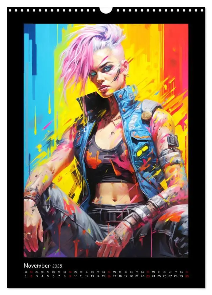 Bild: 9783435862832 | Cyberpunk. Futuristische Heldinnen (Wandkalender 2025 DIN A3 hoch),...