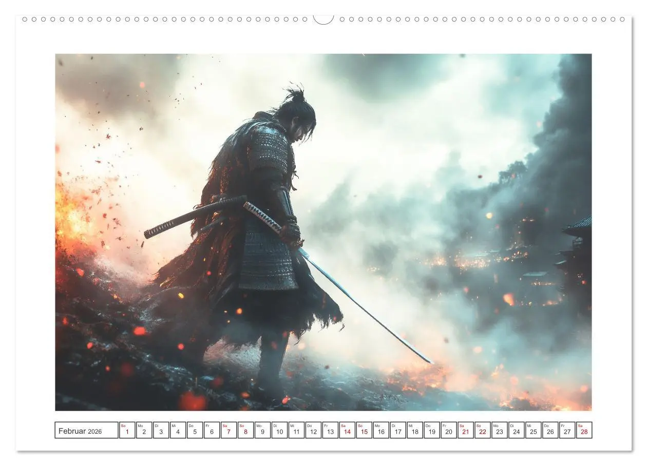 Bild: 9783457332832 | Mein Samurai (hochwertiger Premium Wandkalender 2026 DIN A2 quer),...