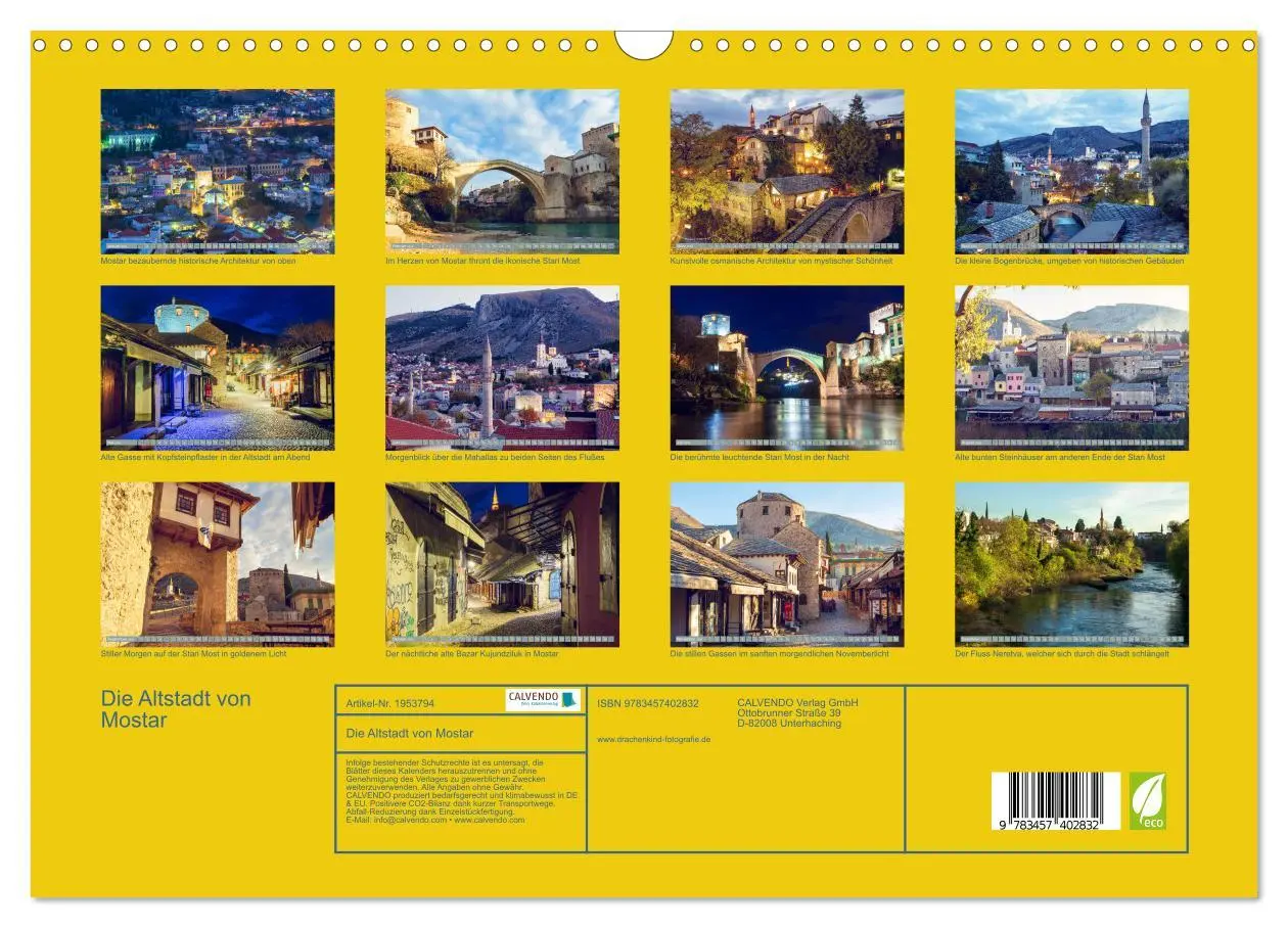 Bild: 9783457402832 | Die Altstadt von Mostar (Wandkalender 2026 DIN A3 quer), CALVENDO...