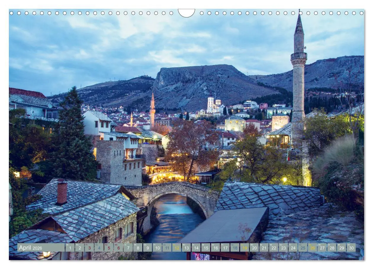 Bild: 9783457402832 | Die Altstadt von Mostar (Wandkalender 2026 DIN A3 quer), CALVENDO...