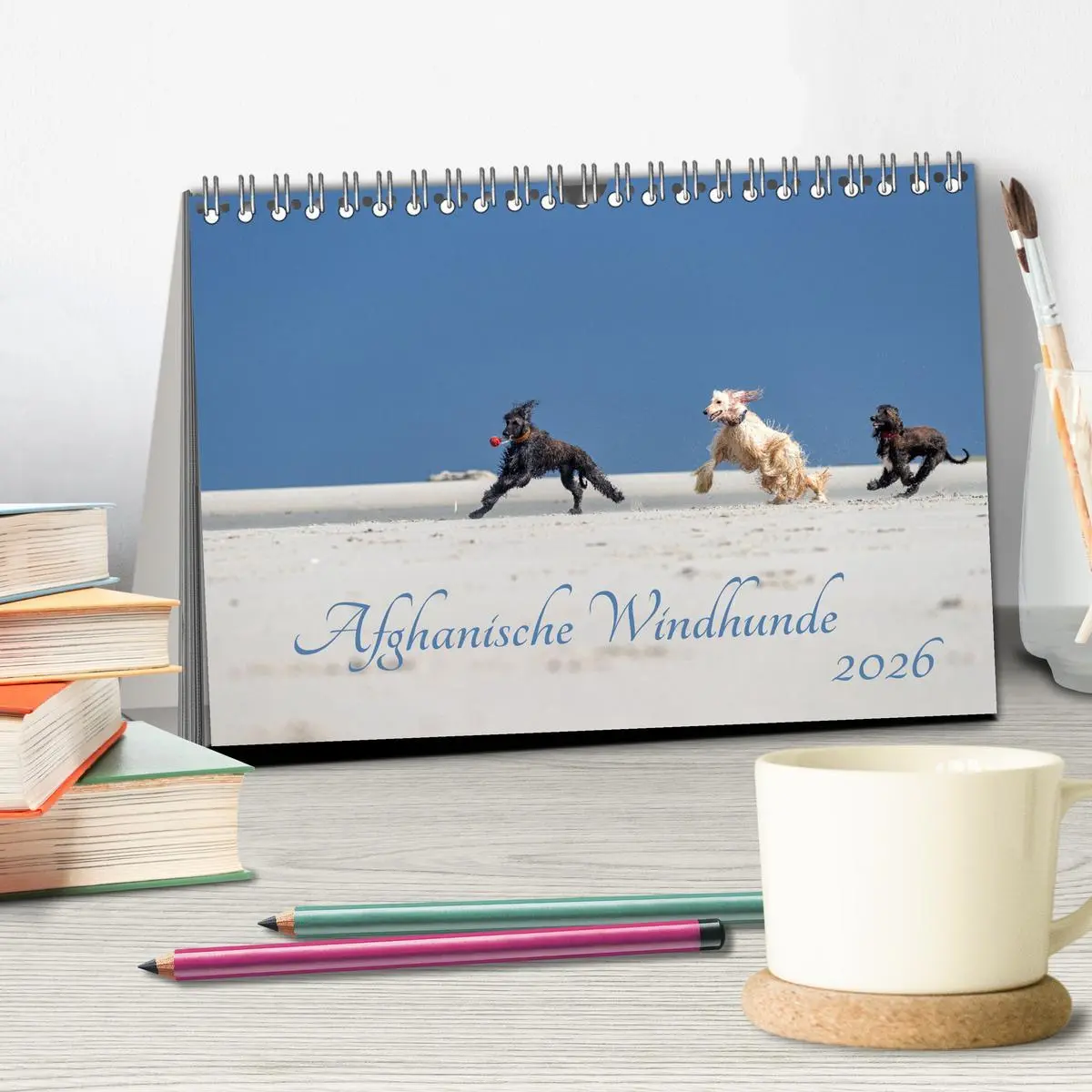 Bild: 9783457882832 | AFGHANISCHE WINDHUNDE 2026 (Tischkalender 2026 DIN A5 quer),...
