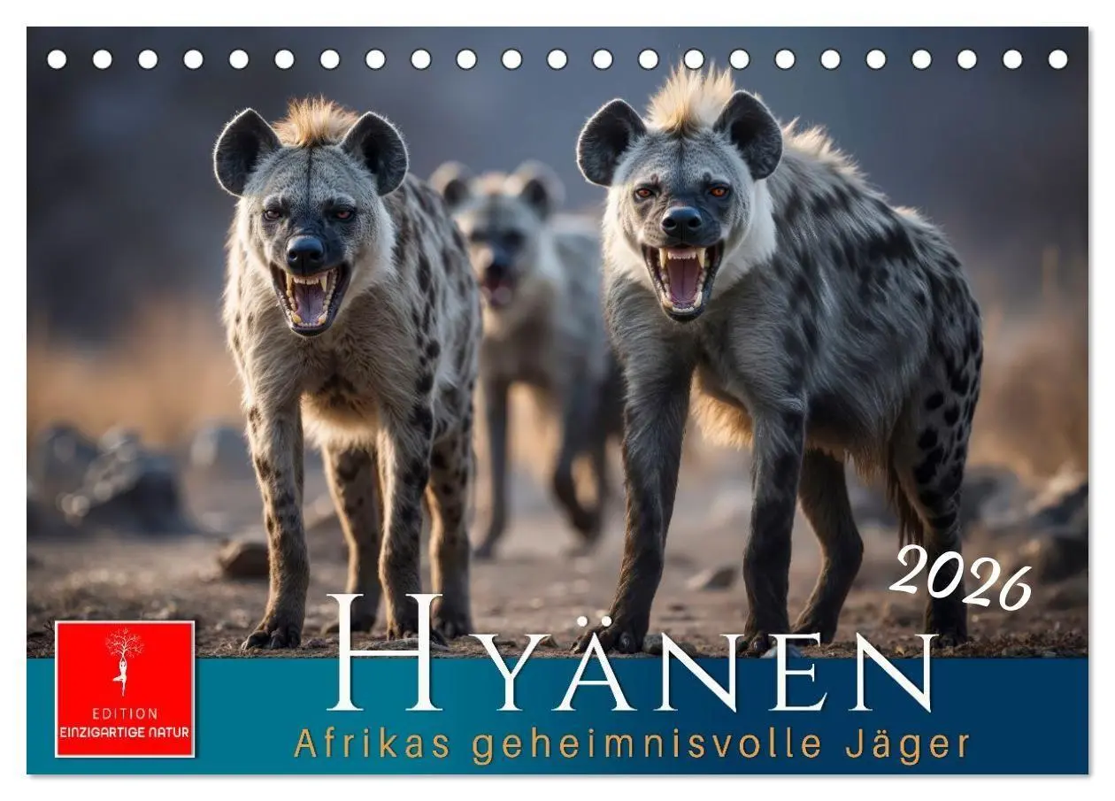 Cover: 9783516732832 | Hyänen - Afrikas geheimnisvolle Jäger (Tischkalender 2026 DIN A5...