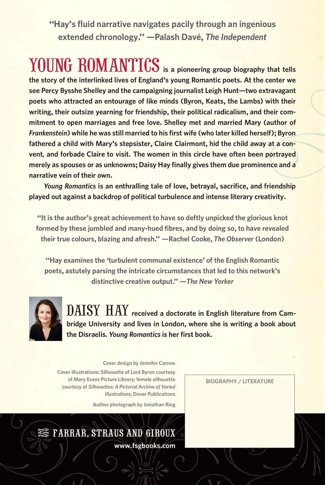 Rückseite: 9780374532932 | Young Romantics | The Shelleys, Byron, and Other Tangled Lives | Hay