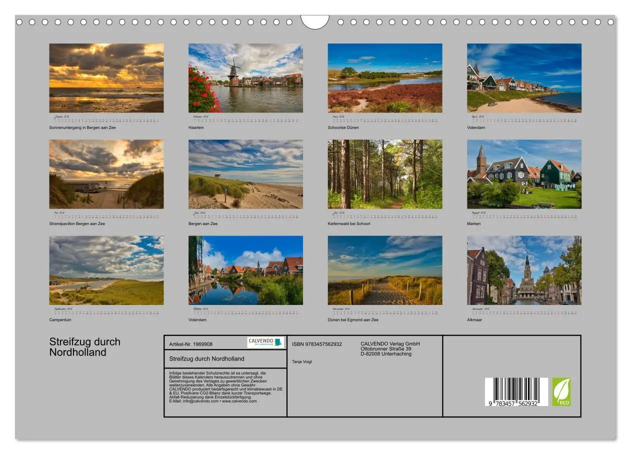 Bild: 9783457562932 | Streifzug durch Nordholland (Wandkalender 2026 DIN A3 quer),...